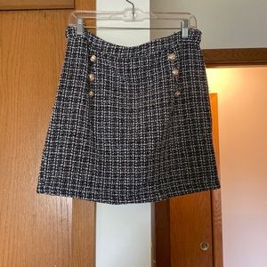 Tweed mini skirt